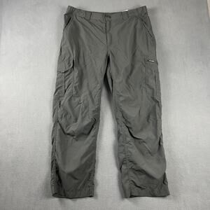 Columbia Pants Mens 38X30 Gray Omni Shield Hiking Cargo Nylon Outdoors Camping